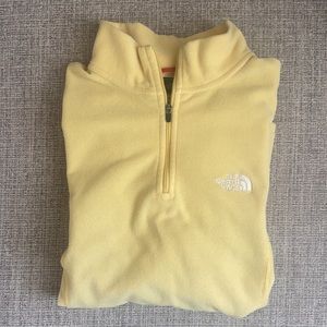 The North Face women’s yellow fleece pullover M TKA 100
